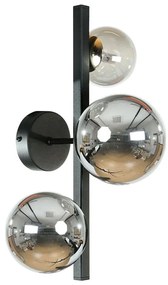 Zuma Line 1216 - Kinkiet SERENITY 3xG9/8W/230V czarny/przydymiony czarny