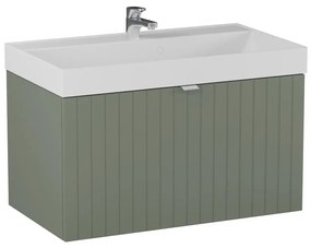 Szafka pod umywalkę HARMO 80 cm szaro-zielony półmat KROFAM