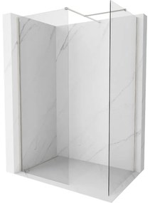 Mexen Kioto-X ścianka prysznicowa Walk-in 140 x 80 cm, transparent 10 mm, nikiel szczotkowany - 800-140-202-97-00-080-X