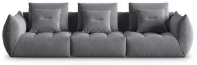 Ciemnoszara sofa z materiału bouclé 332 cm Bloom – Micadoni Home