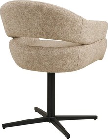 Beżowy tapicerowany fotel jadalniany z podłokietnikami Dover – House Nordic