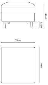 Czarny aksamitny podnóżek Kyoto – Cosmopolitan Design