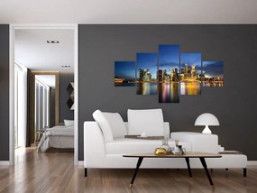 Obraz miasta nocą (125x70 cm)