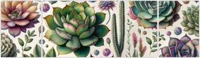 Obraz - Sukulenty (170x50 cm)
