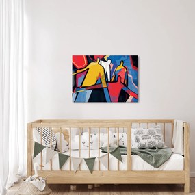 Obraz - Abstrakcja mężczyzn (70x50 cm)