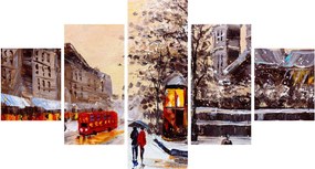Obraz - Obraz miasta zimą (125x70 cm)