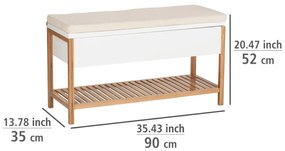 Szafka na buty z siedziskiem FINJA, bambusowa, WENKO