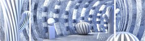 Obraz - abstrakcja 3D (170x50 cm)