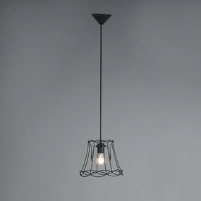 Retro Lampa wisząca czarna 25 cm - Granny Frame Retro Oswietlenie wewnetrzne