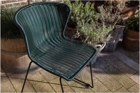 Czarne krzesła ogrodowe ze sztucznego rattanu zestaw 2 szt. Wings – WOOOD