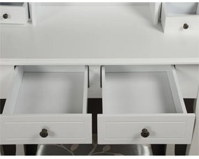 Ozdobny stolik ze stołkiem RODES NEW, biały