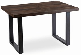 Stół Prostokątny Rozkładany TOMAS 130-230 cm Orzech/Czarny do Jadalni Nowoczesny Loft