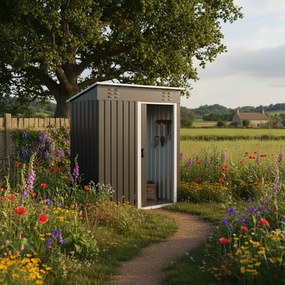 Domek narzędziowy M, 162x86x181 cm, antracytowy Jurhan