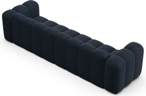 Ciemnoniebieska sofa z tkaniny szenilowej 290 cm Lupine – Micadoni