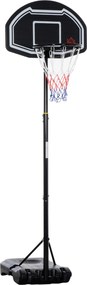 HOMCOM Kosz na Koszykówkę na Zewnątrz, Regulowany Stojak 160-210 cm z Kółkami | Aosom PL