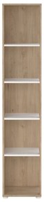 Biało-naturalny regał w dekorze dębu 41x205 cm Sign – Tvilum