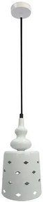 Biała lampa wisząca z ażurowym kloszem - 2X V153 F1-M20