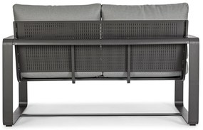 Szara aluminiowa sofa ogrodowa Merrigan – Bizzotto