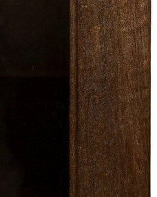 Brązowa witryna z litego drewna mango 40x180x40 cm Ravi – Ixia