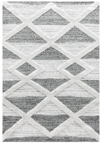 Dywan nowoczesny Pisa 3D Geometria kremowo-szary 80 cm x 150 cm