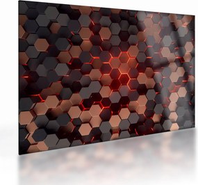 Obraz na szkle - Futurystyczna abstrakcja (70x50 cm)