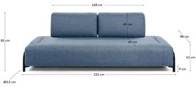 Niebieska sofa Kave Home Compo