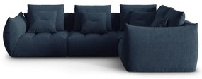 Ciemnoniebieski narożnik (prawostronny/w kształcie litery L) Bloom – Micadoni Home
