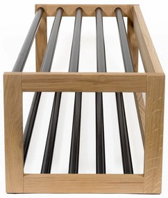 Czarno-naturalny regał na buty – Woodman