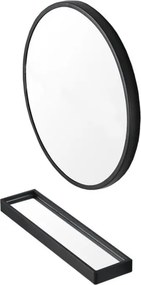 Okrągłe lustro ścienne Messa z półką 70 cm