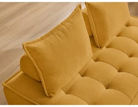 Musztardowa sofa z materiału bouclé 175 cm Elisa – Bobochic Paris