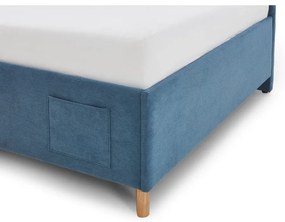 Niebieskie narożne łóżko dziecięce ze schowkiem 90x200 cm Cool – Meise Möbel