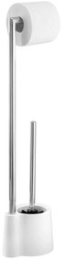 Stojak na papier toaletowy ze szczotką do WC i pojemnikiem, elegancki zestaw łazienkowy - WENKO