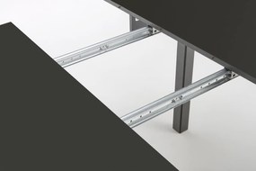 Czarny rozkładany stół z okrągłym blatem Ringo