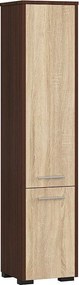 Słupek łazienkowy AKORD FIN Wenge 30 cm 2 drzwi kolor Dąb Sonoma mat 5 półek 30x30x140 cm