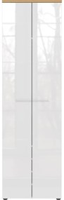 Biała szafa w dekorze dębu 60x198 cm Aledo – Germania