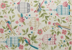 HOMCOM Dywan wiejski, wszechstronny, poliester, łatwa pielęgnacja, antypodłogowy, kolorowy