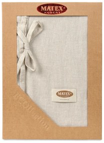 Pościel z mieszanki bawełny i lnu, jasnobeżowy, 160 x 200 cm, 2 szt. 70 x 80 cm