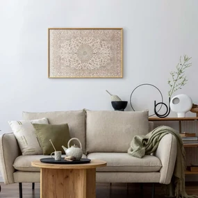 Plakat Piaskowy dywan 30x21 cm z ramą złotą bez marginesu ARTGEIST B