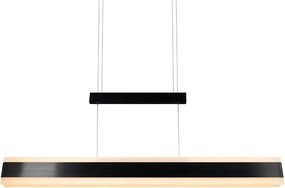 Lampa wisząca LED w kolorze matowej czerni z metalowym kloszem Arcola – Trio