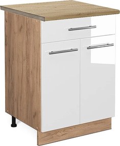 Szafka dolna do kuchni biały wysoki połysk 60x60x82 fame-line