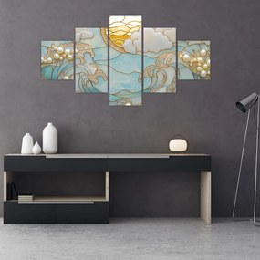 Obraz - 3D perły w oceanie (125x70 cm)