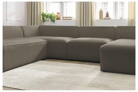 Brązowy narożnik modułowy z materiału bouclé (lewostronny/w kształcie litery U) Megeve – Bobochic Paris