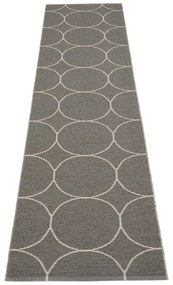 Ciemnoszary chodnik odpowiedni na zewnątrz 70x300 cm Boo Charcoal Linen – Pappelina