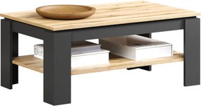 Ława prostokątna z półką grafit + dąb evok Z0-E51