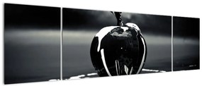 Obraz czarnego jabłka (170x50 cm)