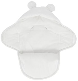 Biały rożek niemowlęcy z materiału bouclé 45x80 cm – Meowbaby