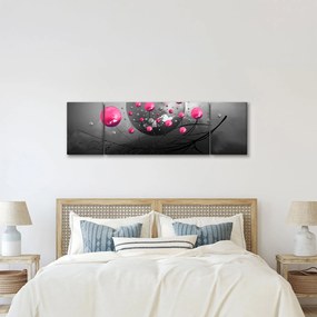 Obraz różowych abstrakcyjnych kul (170x50 cm)