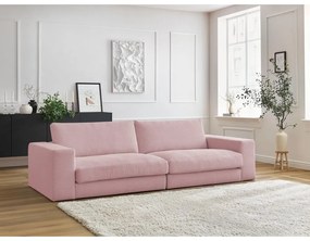 Różowa sztruksowa sofa 274 cm Leonard – Bobochic Paris
