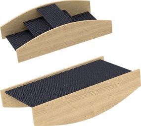 PawHut Huśtawka Agility dla Psów, 2 w 1 Huśtawka i Schody, Antypoślizgowa, Drewno Jodłowe, 80 x 39,5 cm