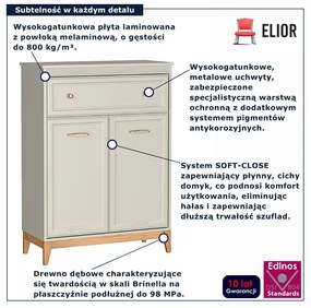 Kaszmirowa komoda skandynawska na nóżkach N8-B40